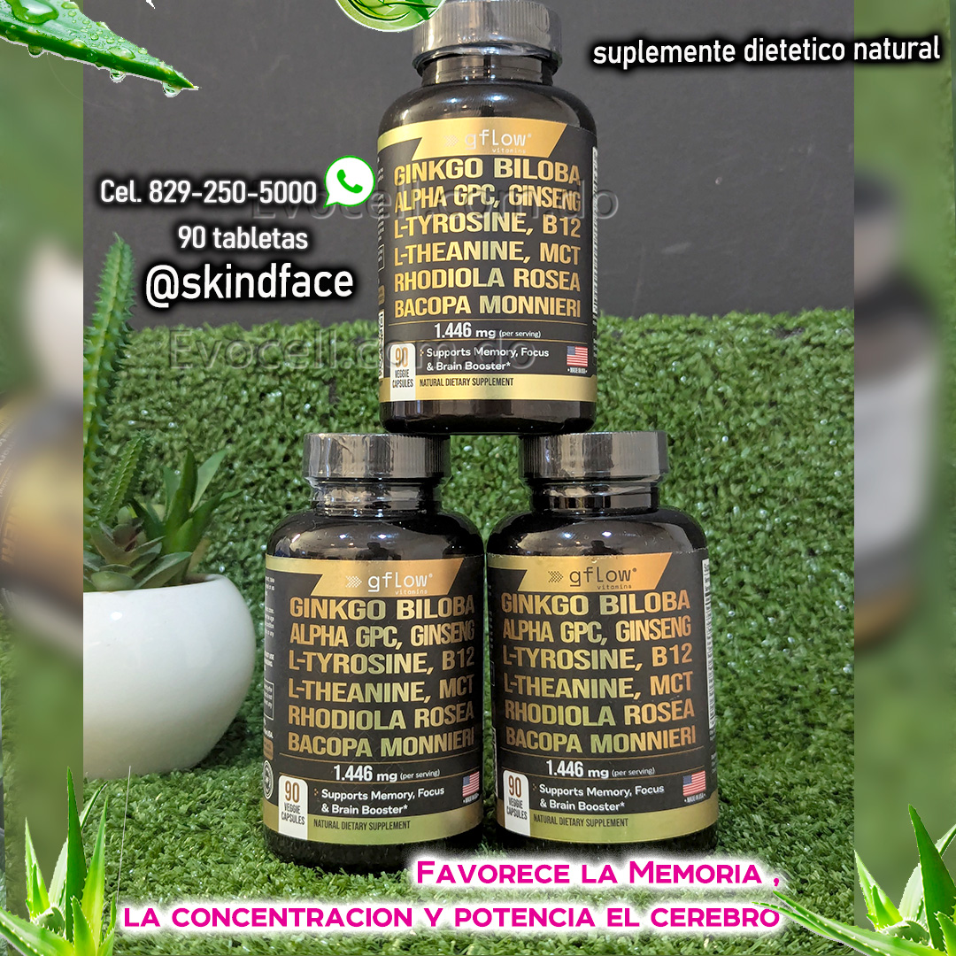 Ginkgo Biloba +Ltheanine + Complejo Alfa GPC